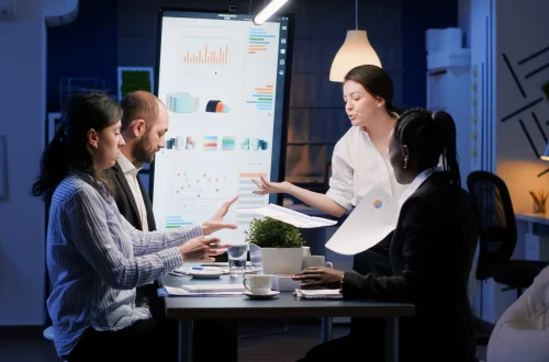 upset-disappointed-businesswoman-entering-office-meeting-room-late-night